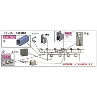 エスコ 3号レール用 取付金具(横継ぎ受け) EA970CC-13 1セット(4個)（直送品）