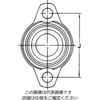 エスコ UFL003 /17mm 菱フランジ型ユニット EA966BB-23 1セット(3個)（直送品）