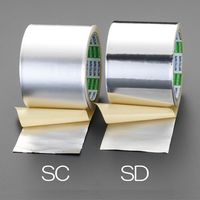 エスコ 100mmx10m 粘着テープ(光沢アルミ箔) EA944SD-100 1セット(3巻)（直送品）