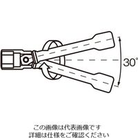 エスコ 3/8”DRx 32mm エクステンションバー(スイベル) EA618BB-32 1セット(4本)（直送品）