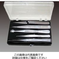 エスコ 5本組 ピンセット EA595KB-2 1セット(5組)（直送品）