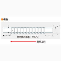 サンプラテック PFAフレキチューブ ハーフサイズ PFAー50.5H (200mm) 14171 1本（直送品）