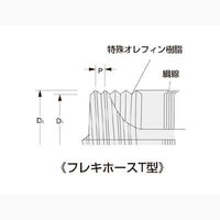 サンプラテック フレキホースT型 150mm 5M 07977 1巻（直送品）