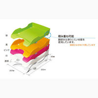 サンプラテック デスクトレー DAー245ーG 緑 27112 1個（直送品）