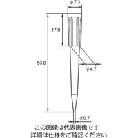 ニチリョー マイクロピペット用チップ 2~200μL 00-BMT2-SG 1袋(1000本) 2-652-35