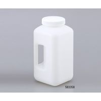 東栄 ハンドル付広口瓶 角型 HDPE製 583358 1本 1-1780-02（直送品）