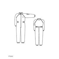 東洋リントフリー クリーンルーム用ツナギ服(吸汗・冷涼タイプ) ホワイト 4L FT191C-01 1枚 1-2685-01（直送品）