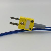 アズワン 極細温度センサー(K熱電対) φ0.25mm 100mm オメガコネクタ 1-4223-01 1個（直送品）