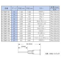 ディスペンサー用プラスチックニードル 外径0.72mm(内径0.47mm) 1箱(50個入) PN-22G-B 1箱(50個)（直送品）