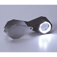 池田レンズ工業 LEDライト付10倍ルーペ W-LED10 1個 1-2610-01