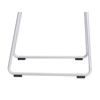 河淳　樹脂製パブリックチェア　タルダチェアループ　シルバーメタリックフレーム　レッド　（直送品）