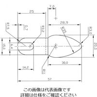 エスコ 57x30x0.50mm/ #325 ダイヤモンド鑢(平面・薄刃) EA826VL-43 1個（直送品）