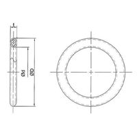 エスコ 50A フッ素樹脂系ガスケット(PFA被覆) EA462BY-20 1個（直送品）