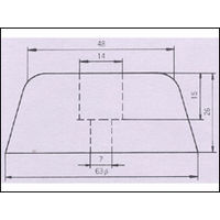 コクゴ ゴム脚 ワッシャーなし 100ヶ入 K-63 1袋（100ヶ） 05-042-26（直送品）