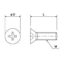 コクゴ PEEK/ + サラ小ネジ M6 L25 10個入 101-8000408 1袋(10個) 01-800-04-08（直送品）