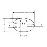 コクゴ 差込ゴム No.497 25m巻 105-02305 1巻(25m) 05-023-05（直送品）