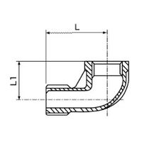 コクゴ ステンレスストリートエルボ 呼び 1ー1/2 103-73808 1個 03-738-08（直送品）