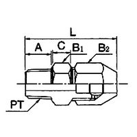 コクゴ ハーフ・ユニオン HZ3/8ー02 POM10ヶ入 1袋(10ヶ) 03-204-03（直送品）