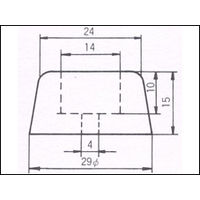 コクゴ ゴム脚 ワッシャー入 100ヶ入 K-29 1袋（100ヶ） 05-041-15（直送品）