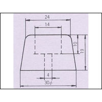 コクゴ ゴム脚 ワッシャーなし 100ヶ入 K-30 1袋（100ヶ） 05-042-16（直送品）