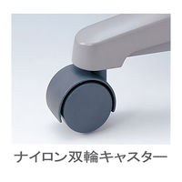 イトーキ サポートスツール2 脚掛付 肘なし 背付 キャスター脚 座面回転 ソフトブルー KSK-170DF-B7（直送品）