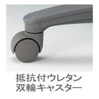 イトーキ　サポートスツール　背付　キャスター脚　脚掛付　オフホワイト　PCK-1102DL-W4C8　（直送品）