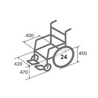 日進医療器 車椅子 (自走式/スチール製/エアータイヤ/スタンダードタイプ) AND-1 1台 8-4573-01（直送品）