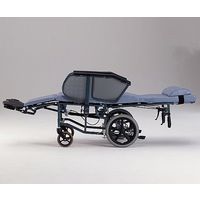 松永製作所 フルリクライニング車椅子 (介助式/スチール製/座幅400mm/ノーパンクタイヤ) FR-11R 1台 0-9734-01（直送品）