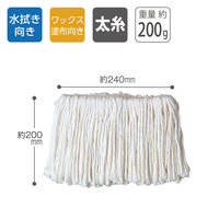 テラモト 糸ラーグ（青パック） 幅24cm　200g モップ替糸 屋内用 CL3614240　1枚