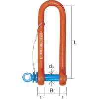大洋製器工業 TAIYO 強力長シャックル(ランヤード捻じ込みタイプ) 4t(1005017) TSLSR-4 1個 407-2731（直送品）