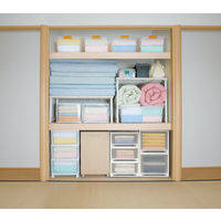 アイリス ロングチェスト MG-7423 ホワイト/クリア 1台