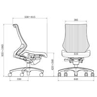 【設置込】イトーキ　エフチェア　プレーンメッシュ　ベースカラーホワイト　肘無し　ブラック　KF-370JB-W9T1　1脚（直送品）