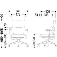 スチールケース　LetsB　オフィスチェア　ミドルバック　肘付　クリムゾン　LBA-1VM(6205/J502)　1脚　（直送品）