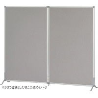 コマイ　LCPパーテーション【連結型Ａ】　クロス　グレー　幅600×奥行17×高さ1200mm　（直送品）