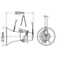 日本緑十字社 ショルダー型マイク メガホンー205 145005 1台（直送品）