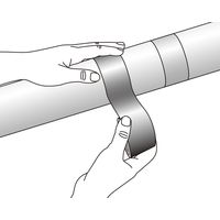 日本緑十字社 配管識別テープ AH510(S小) 白 188510 1セット(10巻)（直送品）