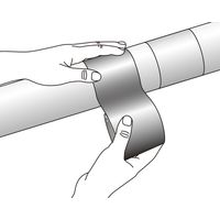 日本緑十字社 配管識別テープ AH302(小) 反射赤 187302 1セット(2巻)（直送品）