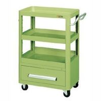 サカエ エースワゴン(中量タイプ/均等耐荷重200kg/ゴム車/H880mm/移動式) Aー11A 1台（直送品）