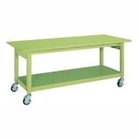 サカエ 中量作業台(KBタイプ/均等耐荷重350kg/スチール天板/H740mm/移動式) KBSー097 1台（直送品）