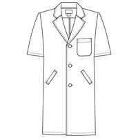 フォーク 1532PO-1 ホワイト LL 1532PO-1-LL 1枚　白衣　ドクターコート
