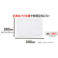 山崎産業 コンドル じょうぶおそうじタオル ホワイト 4903180604142 1セット(1袋(12枚)×2)