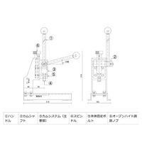 エスコ 250kg/100x210x216mm ハンドプレス(カム式) EA525X-7 1個（直送品）