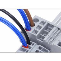 エスコ 1.0 絶縁ツインフェルール端子(100個) EA538WC-12 1セット(400個:100個×4箱)（直送品）