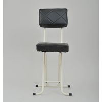 YAMAZEN　フォールディングチェア　スクエアタイプ　ブラック　（直送品）