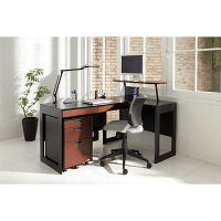 【軒先渡し】コイズミ　回転チェア オフィスチェア 布張り 肘無し グレー KWC-243GY 1脚（直送品）