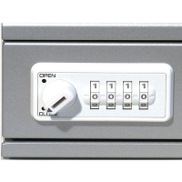 ぶんぶく　機密書類回収ボックス卓上型ダイヤル錠仕様シルバー　（直送品）