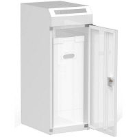 ぶんぶく　機密書類回収ボックス大ダイヤル錠仕様ホワイト　（直送品）