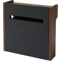 YAMAZEN（やまぜん）　配線収納BOX　ハイタイプ　ダークブラウン/ブラック　1台　（直送品）