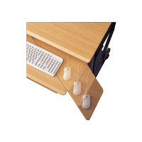 白井産業 パソプリ PCデスク（複合機設置タイプ） ダークブラウン（直送品）