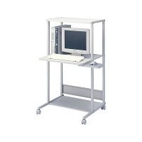 サンワサプライ　パソコンラック　幅650×奥行610×高さ1150mm　上棚奥行400mm　RAC-EC34　1台　（直送品）